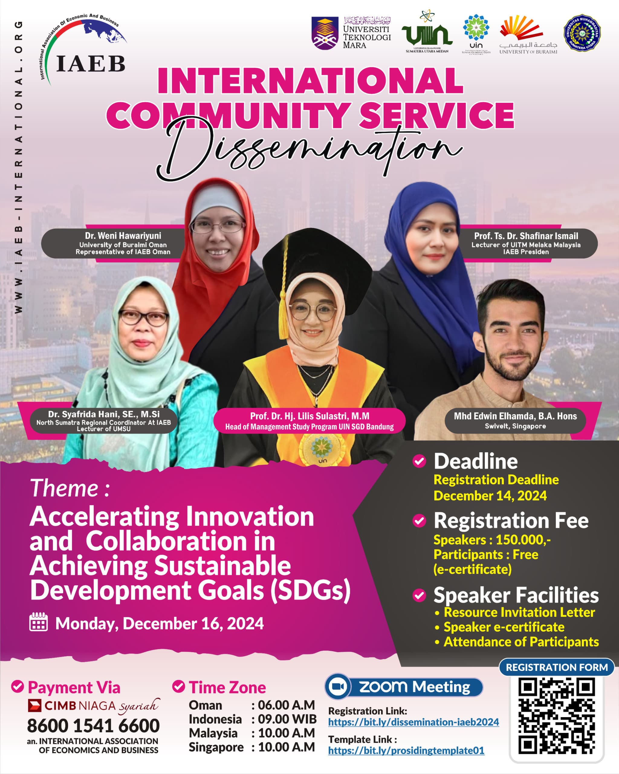 DISEMINASI PENGABDIAN MASYARAKAT INTERNASIONAL "Accelerating Innovation and Collaboration in Achieving Sustainable Development Goals (SDGs)"