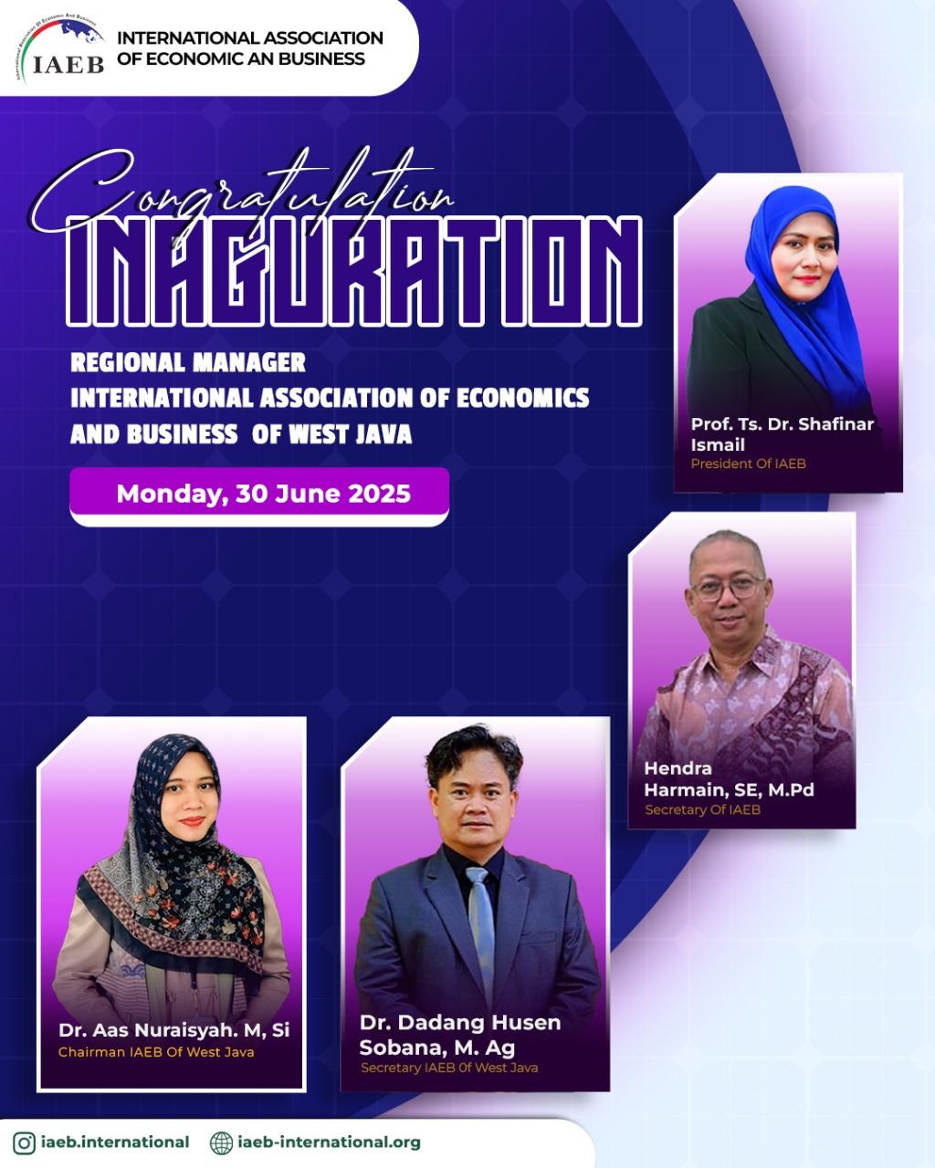 Inaguration Regional Manager International Association of Economic and Business of West Java