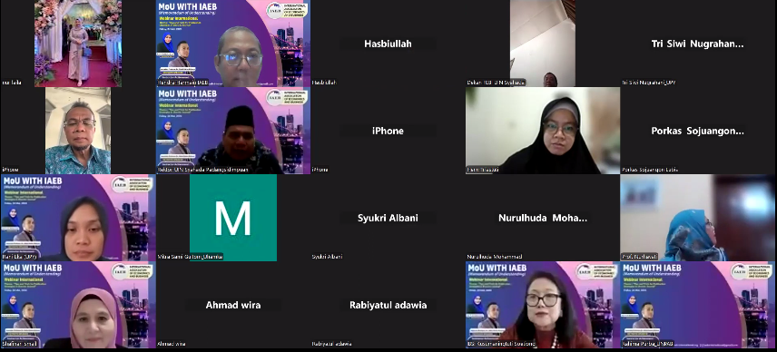 MEMORANDUM OF UNDERSTANDING (MoU) with IAEB and INTERNATIONAL WEBINAR